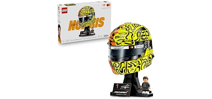 Amazon: LEGO® McLaren F1 Team Lando Norris Helmet (43023) à 54,99€ (au lieu de 71,99€)