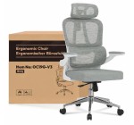 Amazon: Chaise de Bureau Ergonomique Flexispot OC3 Lite - Dossier Mesh réglable, Accoudoirs 2D, Gris à 109,9