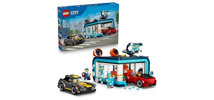 Amazon: LEGO® City La Station de lavage de voitures (60497) à 41,99€