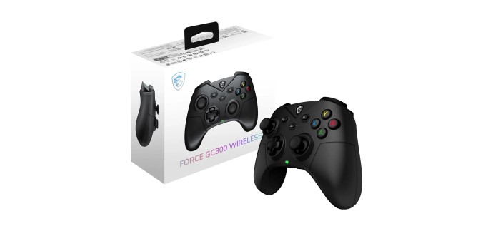 Amazon: Manette sans fil MSI Force GC300 Wireless à 29,9€ (au lieu de 44,99€)