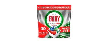JoyBuy: FAIRY Tablettes lave-vaisselle Platinum Plus Original x 40 à 8,29€ (au lieu de 14,9€)