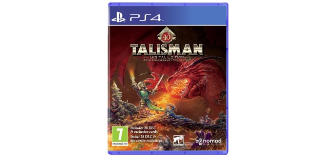 Amazon: Talisman Digital Edition 40ème anniversaire (PS4) à 17,89€ (au lieu de 39,99€)