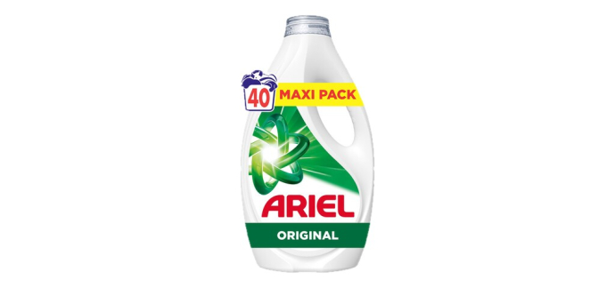 JoyBuy: Ariel Lessive liquide Original - 40 lavages, 1,8 L à 9,29€ (au lieu de 14,9€)