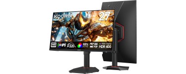 Amazon: Écran PC 27" Koorui G2721E - Fast IPS, QHD 1440p, 320 Hz, 1 ms, HDR400 à 199,99€