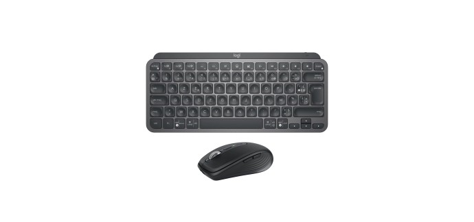 Amazon: Logitech MX Keys Mini + MX Anywhere 3S - Clavier & souris sans fil, Azerty, rétroéclairé, rechargeab