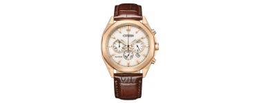 Amazon: Montre chronographe Citizen Eco-Drive CA4593-15A, 41 mm, bracelet cuir à 185,27€ (au lieu de 215€)