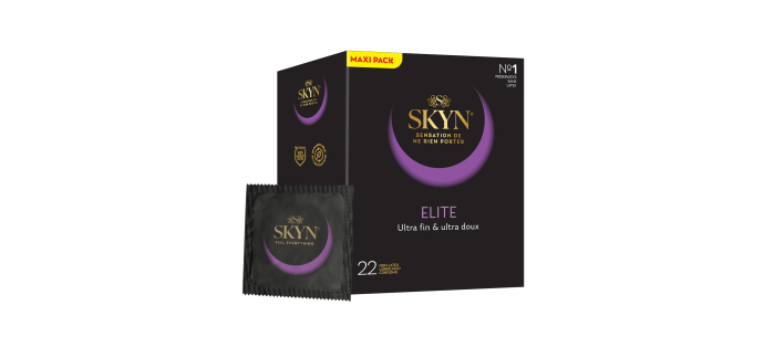 Amazon: Boîte de 22 préservatifs Skyn Elite ultra-fins et doux à 13,99€ (au lieu de 17€)