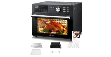 JoyBuy: OIMIS Four friteuse à air chaud 30 L - 21 programmes, rôtissoire, déshydrateur à 129,99€