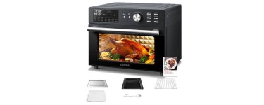 JoyBuy: OIMIS Four friteuse à air chaud 30 L - 21 programmes, rôtissoire, déshydrateur à 129,99€