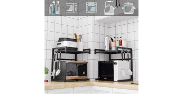 JoyBuy: SRD Étagère extensible en forme de C pour four à micro-ondes à 10,99€ (au lieu de 17,76€)