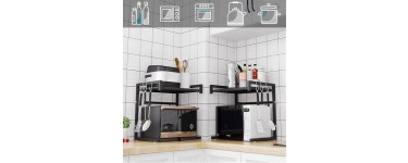 JoyBuy: SRD Étagère extensible en forme de C pour four à micro-ondes à 10,99€ (au lieu de 17,76€)
