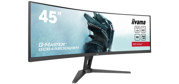 Amazon: Ecran PC Incurvé 44.5" Iiyama GCB4580DQSN-B1 G-Master Red Eagle - 5K, 5120x1440 @165Hz, 0.8ms, 450cd