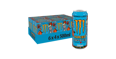 Amazon: Monster Energy Mango Loco Juiced - Lot de 24 canettes de 500ml à 6,61€ (au lieu de 29,99€)