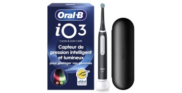 Amazon: Brosse à dents électrique Oral-B iO 3 - 1 brossette de rechange, noire à 47,99€ (au lieu de 79€)