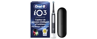 Amazon: Brosse à dents électrique Oral-B iO 3 - 1 brossette de rechange, noire à 47,99€ (au lieu de 79€)