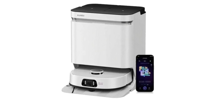 JoyBuy: Robot aspirateur EUREKA J15 Pro Ultra - 16 200 Pa, lavage eau chaude 75°C à 274,99€