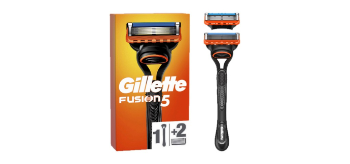 JoyBuy: Gillette Rasoir Homme Fusion 5 - 2 cartouches, 5 lames à 9,09€ (au lieu de 14,9€)