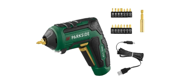 LIDL: Tournevis électrique sans fil PARKSIDE 4V Édition 30 ans + 15 embouts à 9,99€