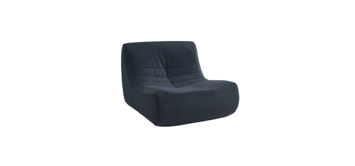 Sweeek: Chauffeuse velours 1 place bleu foncé - 91x105x72 cm à 239,99€ (au lieu de 299,99€)