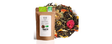 Amazon: Thé Vert bio Framboise Fraise Pêche White Beach - 100g à 7,77€ (au lieu de 15,53€)