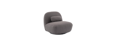 Sweeek: Fauteuil pivotant bouclette texturée gris souris à 99,80€ (au lieu de 199,99€)