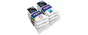 Amazon: Lot 10 paires chaussettes de sport Soxco - tailles 35 à 50, plusieurs coloris à 10,82€