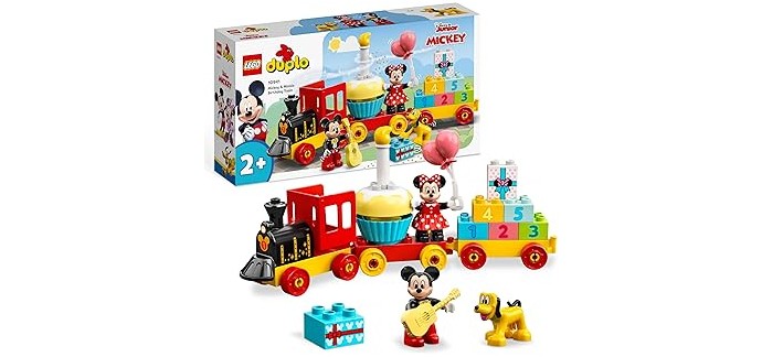 Amazon: LEGO® Duplo Disney Le Train d’Anniversaire de Mickey et Minnie (10941) à 24,99€