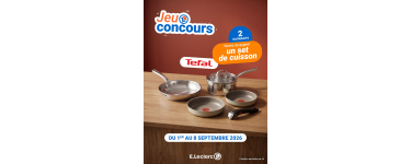 E.Leclerc: 1 batterie de poêles et casseroles Tefal à gagner