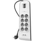 Boulanger: Multiprise Belkin - 8 Prises Parafoudres, 2 USB, 900 Joules à 27,99€ (au lieu de 44,99€)