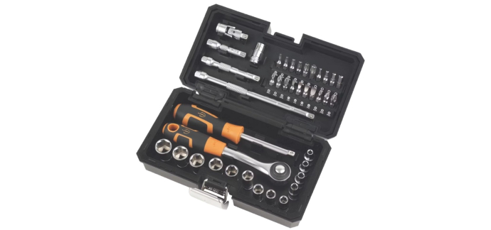 Screwfix: Assortiment de douilles standard Magnusson 1/4" 40 pièces à 19,99€ (au lieu de 29,99€)