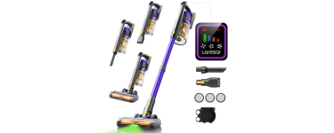 JoyBuy: Laresar X11 Aspirateur sans fil - 55 kPa, 550 W, autonomie 60 min, réservoir 2 L - écran à 69,98€