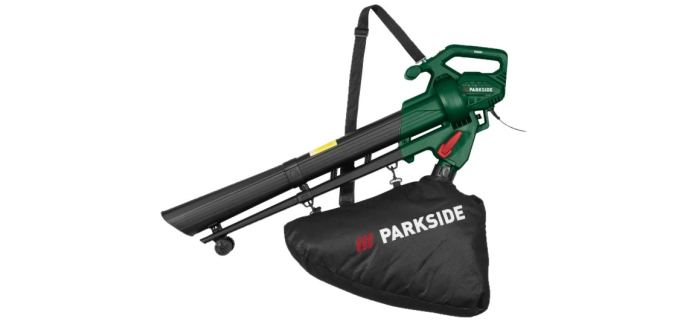 LIDL: Aspirateur souffleur broyeur Parkside PLS 2600 B2 - 2600W, sac 34L à 29,99€ (au lieu de 34,99€)