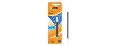 Amazon: 2 Recharges bleu pour stylo BIC 4 couleurs - Pointe Moyenne à 0,59€