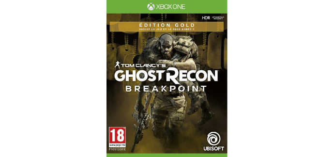 Amazon: Ghost Recon Breakpoint Édition Gold (Xbox One) à 22€ (au lieu de 39,99€)