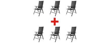 LIDL: LIVARNO HOME Lot de 6 chaises hautes TORONTO - aluminium, dossier réglable à 274,99€