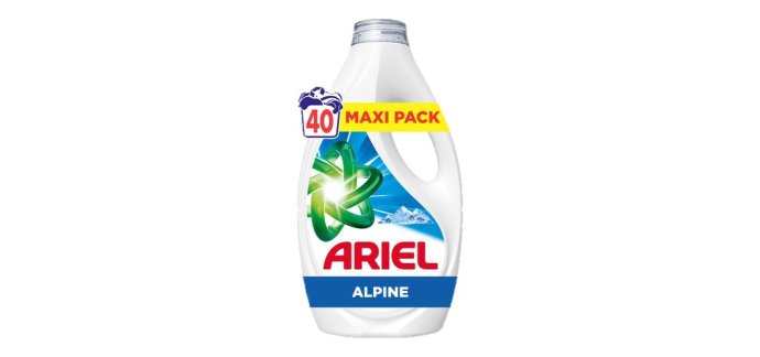 JoyBuy: ARIEL Lessive liquide Alpine 40 lavages 1,8L à 9,29€ (au lieu de 14,9€)