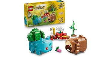 Amazon: LEGO® Pokémon Smart Play  Bulbizarre et Keunotor, Délice de Baies (72155) à 18,99€