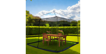 Amazon: Moustiquaire noire pour barnum, pergola - Taille 3x3 m à 9,99€ (au lieu de 32,79€)