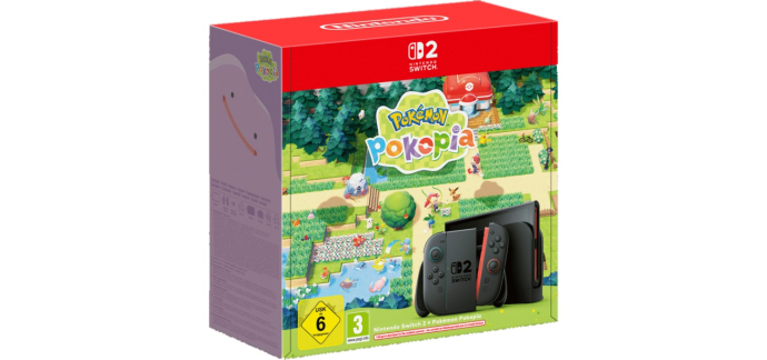 Amazon: Bundle Console Nintendo Switch 2 Pokémon Pokopia (Switch 2) à 454,99€ (au lieu de 509,99€)