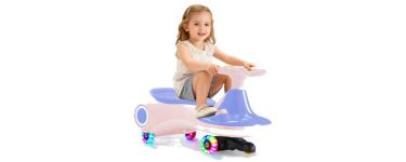 JoyBuy: Neuleb Voiture électrique zigzagante pour enfants - Batterie 12V, Bluetooth, 3 en 1 - trottinette à