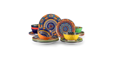 Amazon: Service de table en porcelaine Vancasso KRVI - 18 pièces, 6 personnes à 77,61€ (au lieu de 112,39€)