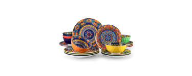 Amazon: Service de table en porcelaine Vancasso KRVI - 18 pièces, 6 personnes à 77,61€ (au lieu de 112,39€)