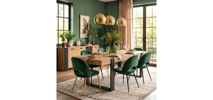 Cdiscount: Ensemble enfilade + table LOFT - PARISOT - Chêne Artisan et gris - 3 portes - 8 personnes à 499,99€