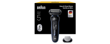 Amazon: Rasoir électrique Braun Series 5 52-B1600S à 74,99€ (au lieu de 127,77€)