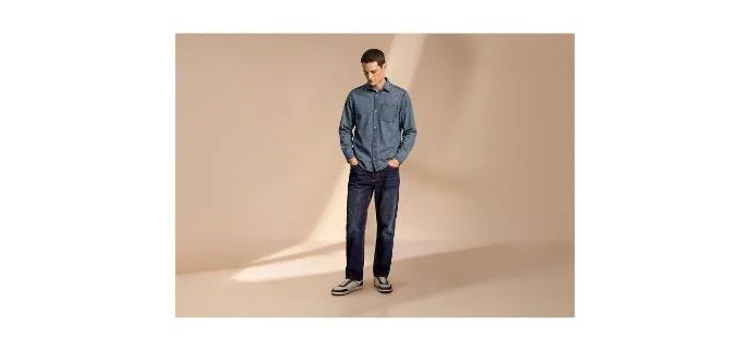 LIDL: ESMARA MEN Jean relaxed homme - 100% coton, style 5 poches à 9,99€ (au lieu de 14,99€)