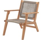 Cdiscount: Fauteuil de jardin bas MERIDA - Bois d'Acacia FSC, corde tressée, 60x76x73 cm, Vert Kaki à 79,99€