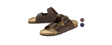 LIDL: ESMARA MEN Mules à boucles pour homme - cuir, semelle EVA à 6,99€ (au lieu de 9,99€)