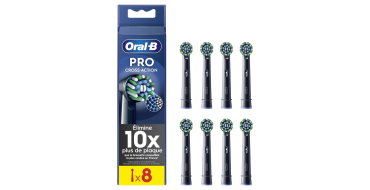 Amazon: Lot de 8 brossettes Oral-B Cross Action noires à 20,99€