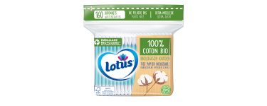 Amazon: Sachet 160 Bâtonnets Lotus Coton-Tiges en Papier et Coton Bio à 0,72€ (au lieu de 0,91€) (Via Prévoy