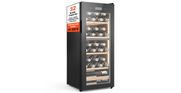 Amazon: Cave à vin VEVOR 32 bouteilles - Température réglable 5-18°C à 257,90€ (au lieu de 439,89€)